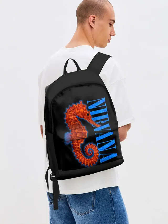 Джинсовый рюкзак с принтом «Nirvana Seahorse»