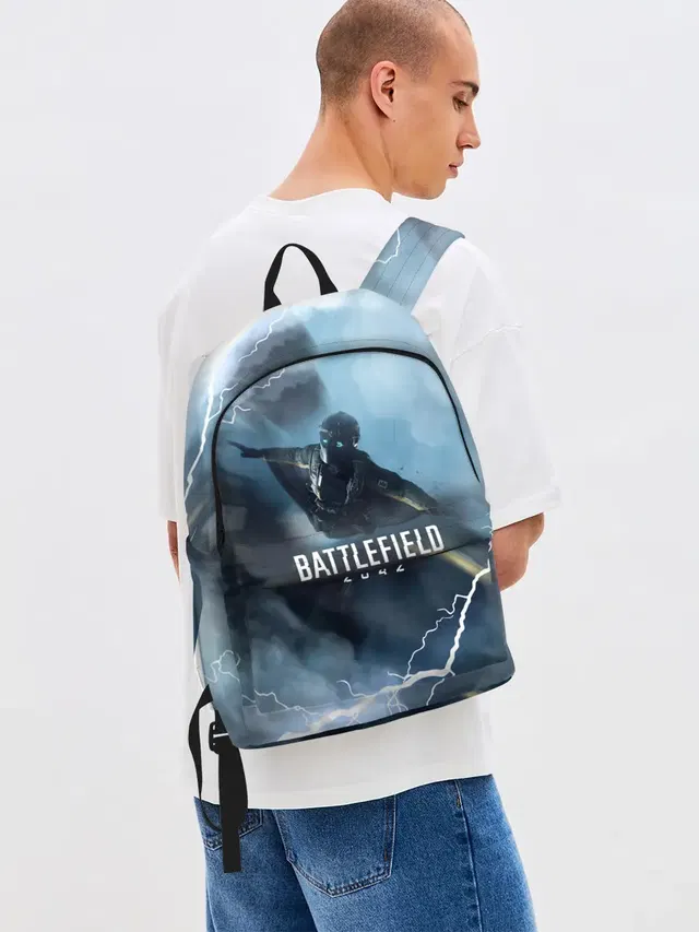 Джинсовый рюкзак с принтом «Wingsuit Battlefield 2042»