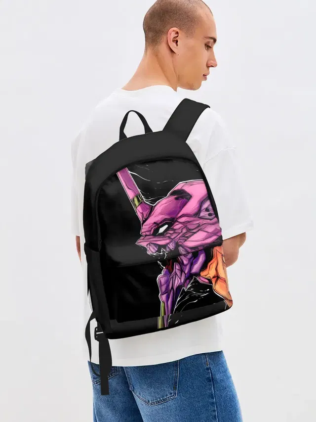 Джинсовый рюкзак с принтом «Mecha — Evangelion. Eva 01»