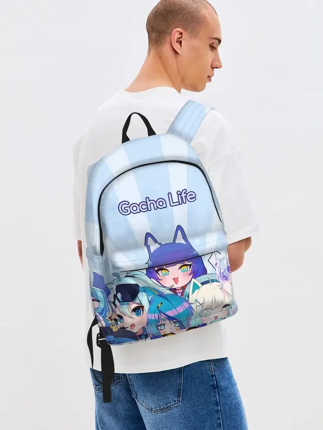 Джинсовый рюкзак с принтом «Gacha Club — Gacha Club Character»