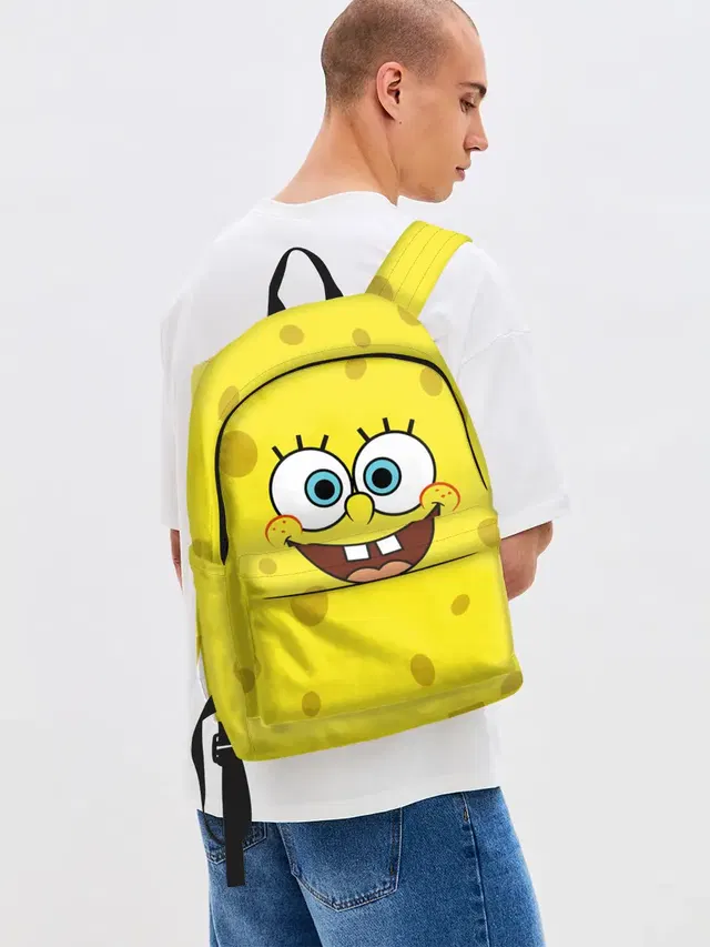 Джинсовый рюкзак с принтом «Губка Боб — SpongeBob»