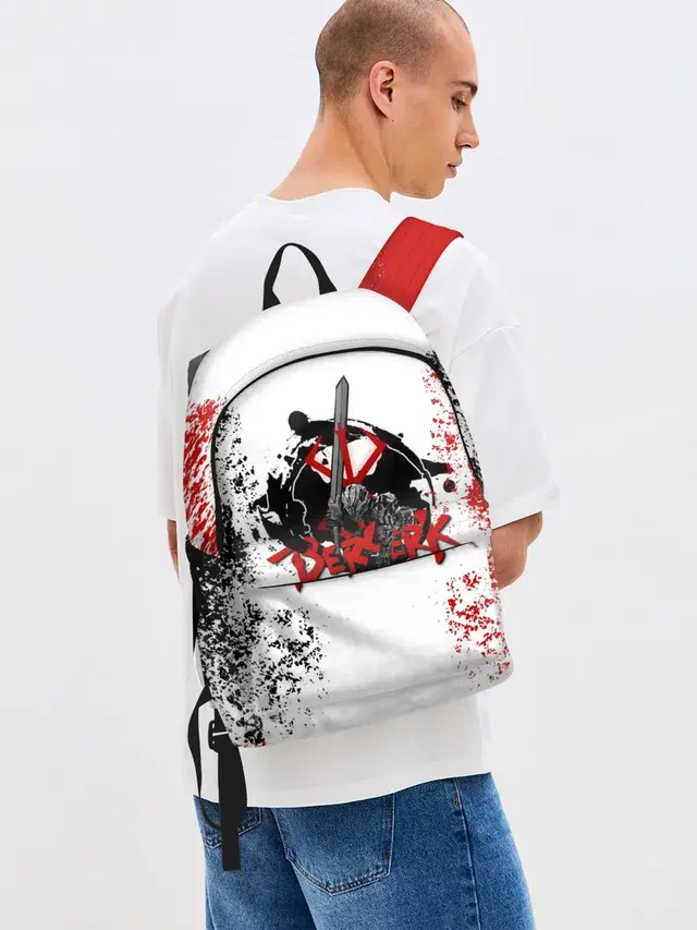 Джинсовый рюкзак с принтом «Берсерк — BERSERK LOGO»