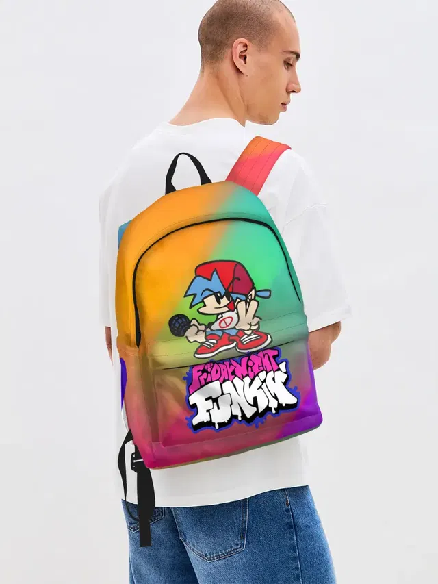 Джинсовый рюкзак с принтом «Boyfriend Friday Night Funkin — BOYFRIEND»