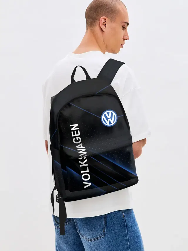 Джинсовый рюкзак с принтом «sport — Volkswagen, sport»