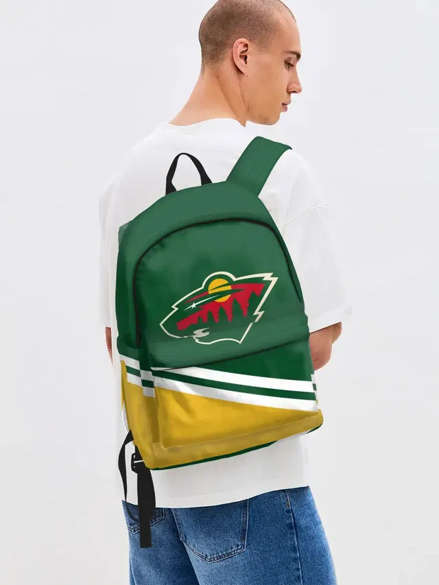 Джинсовый рюкзак с принтом «НХЛ — Minnesota Wild NHL»