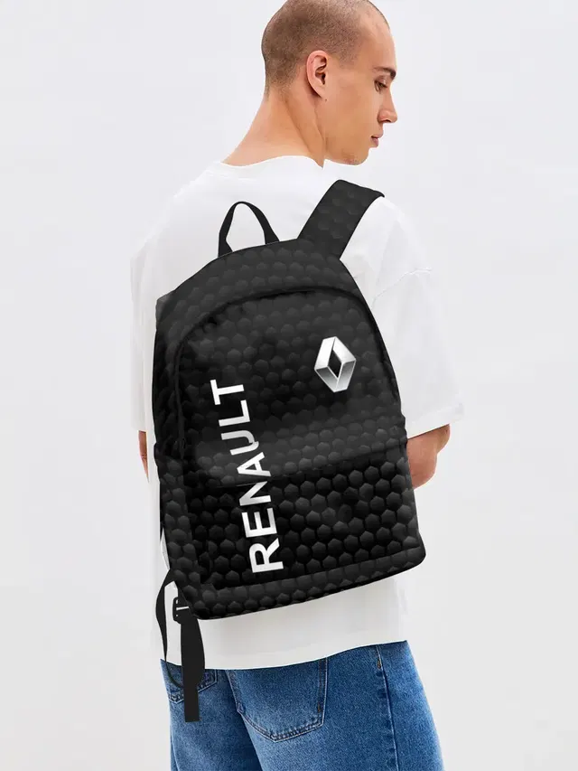 Джинсовый рюкзак с принтом «Рено, Renault»