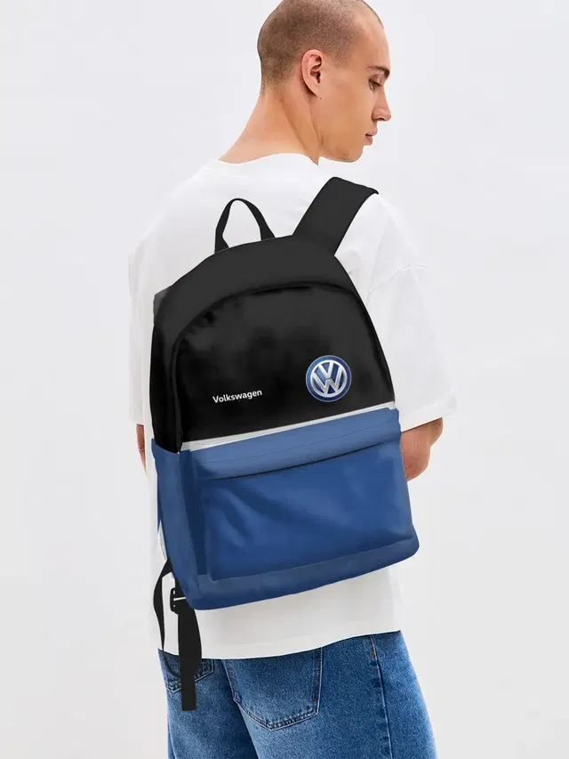 Джинсовый рюкзак с принтом «Volkswagen — VW — Два цвета»