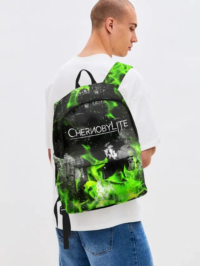 Джинсовый рюкзак с принтом «Chernobylite»