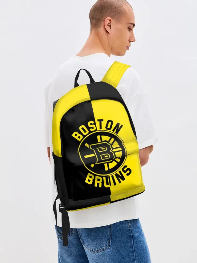 Джинсовый рюкзак с принтом «НХЛ — Boston Bruins, Бостон Брюинз»