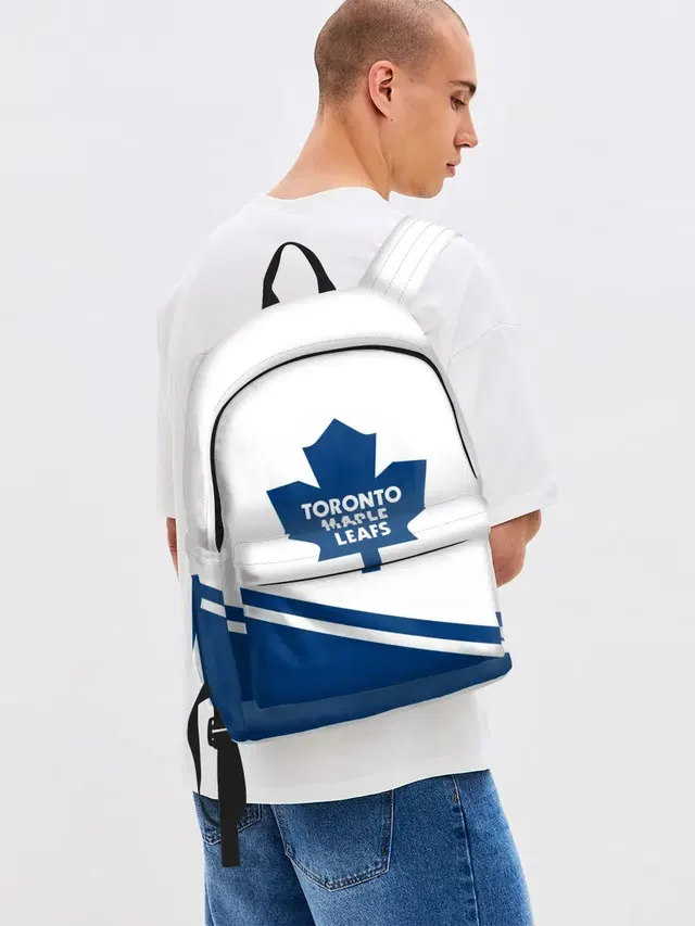 Джинсовый рюкзак с принтом «НХЛ — Toronto Maple Leafs — Торонто Мейпл Лифс»