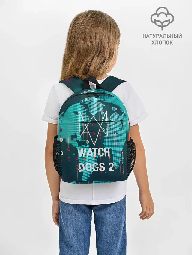 Рюкзак детский с принтом «DedSec — Watch Dogs 2 NETWORK HACK»