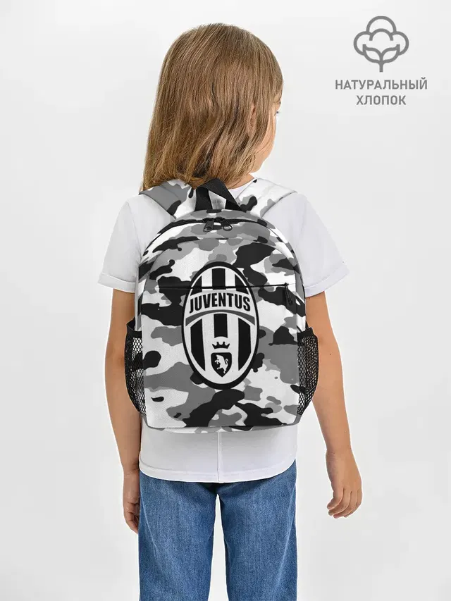 Рюкзак детский с принтом «Ювентус — FC Juventus Camouflage»