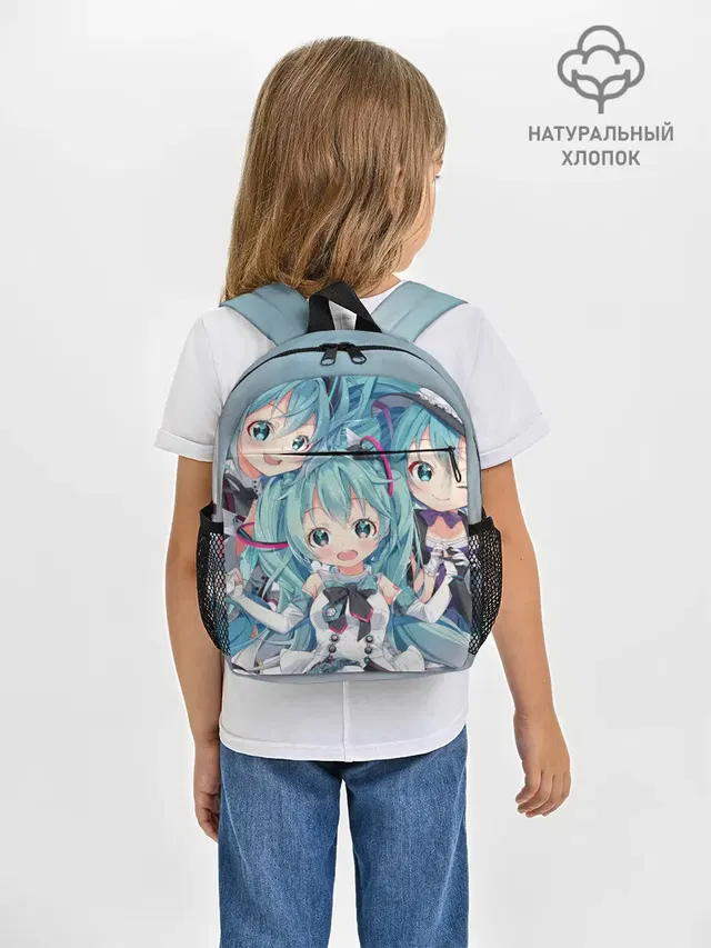 Рюкзак детский с принтом «Miku множество»