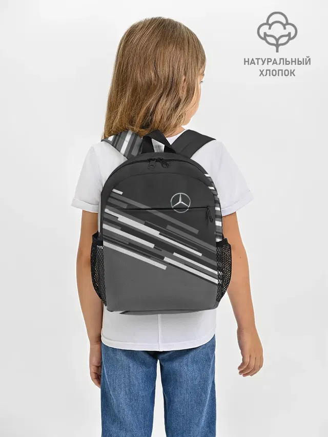 Рюкзак детский с принтом «Automotive emblem — MERCEDES BENZ SPORT»