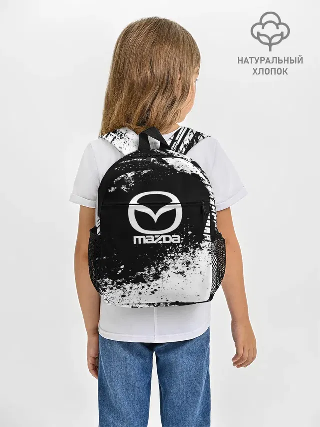 Рюкзак детский с принтом «Mazda — Mazda abstract sport»