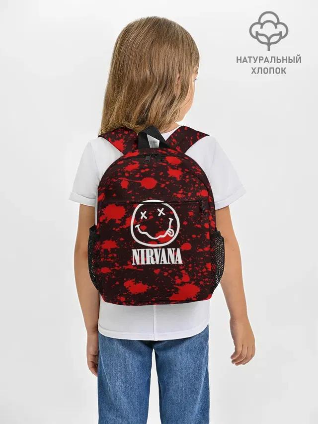 Рюкзак детский с принтом «Nirvana smiley»