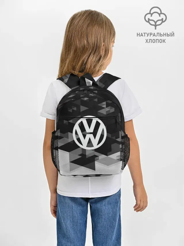 Рюкзак детский с принтом «Volkswagen — Volkswagen sport geometry»