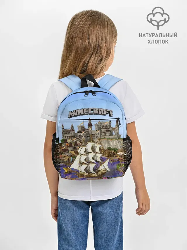 Корабль и замок в манкрафт.