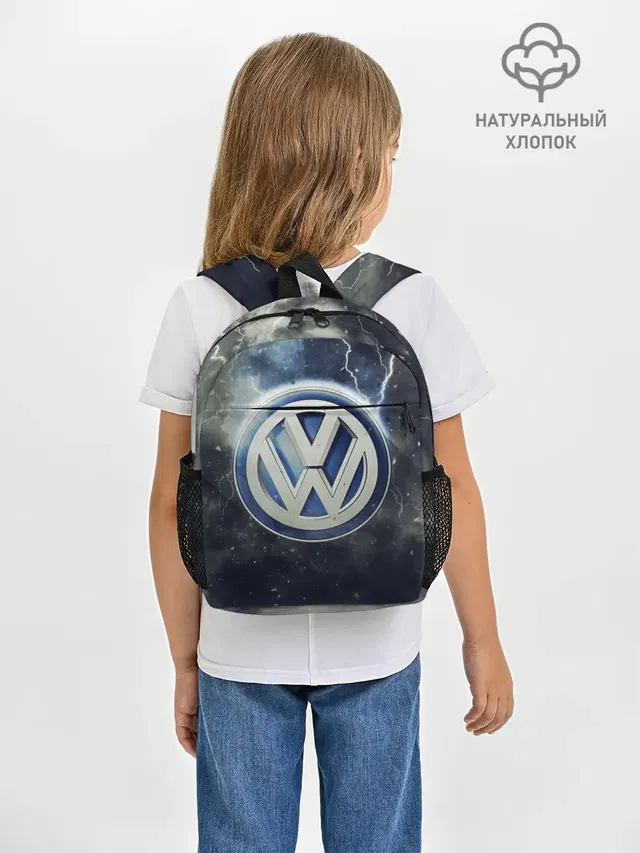 Рюкзак детский с принтом «Volkswagen — Логотип Wolksvagen»