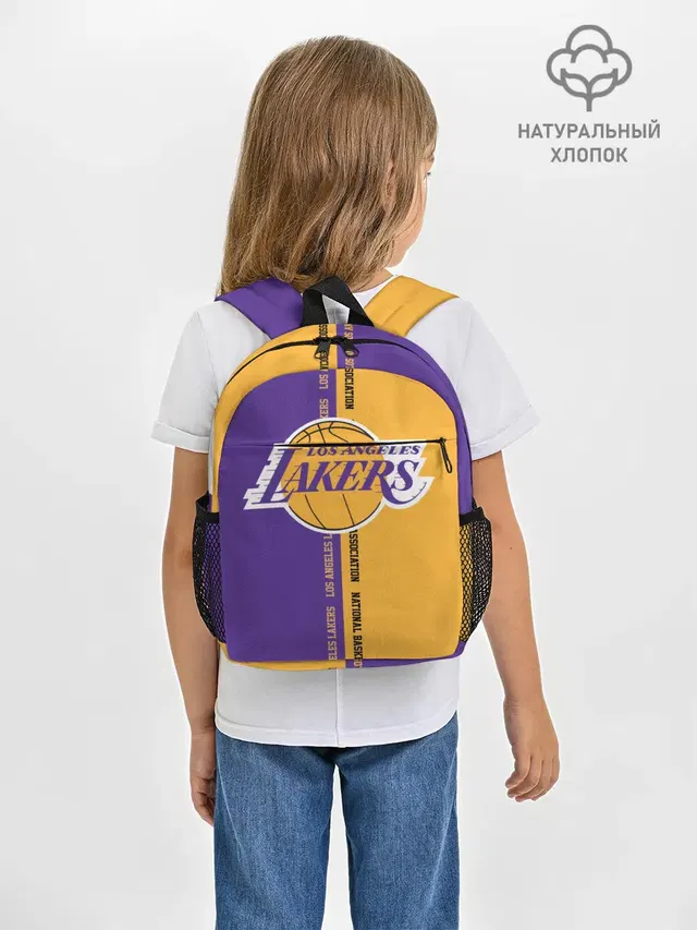Рюкзак детский с принтом «Лейкерс — Los angeles lakers. NBA»