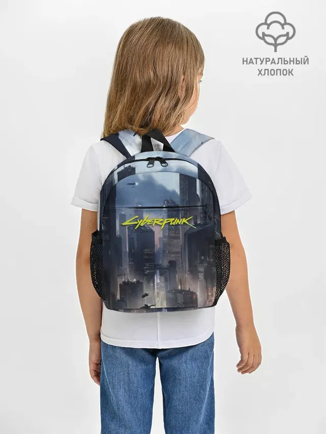 Рюкзак детский с принтом «Cyberpunk 2077 — Cyberpunk 2077 city»