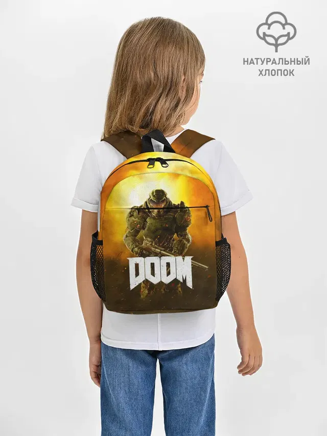 Рюкзак детский с принтом «Дум — DOOM 2016»