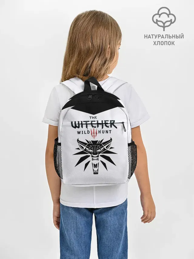 Рюкзак детский с принтом «Wolf School Medallion — THE WITCHER 3: WILD HUNT»