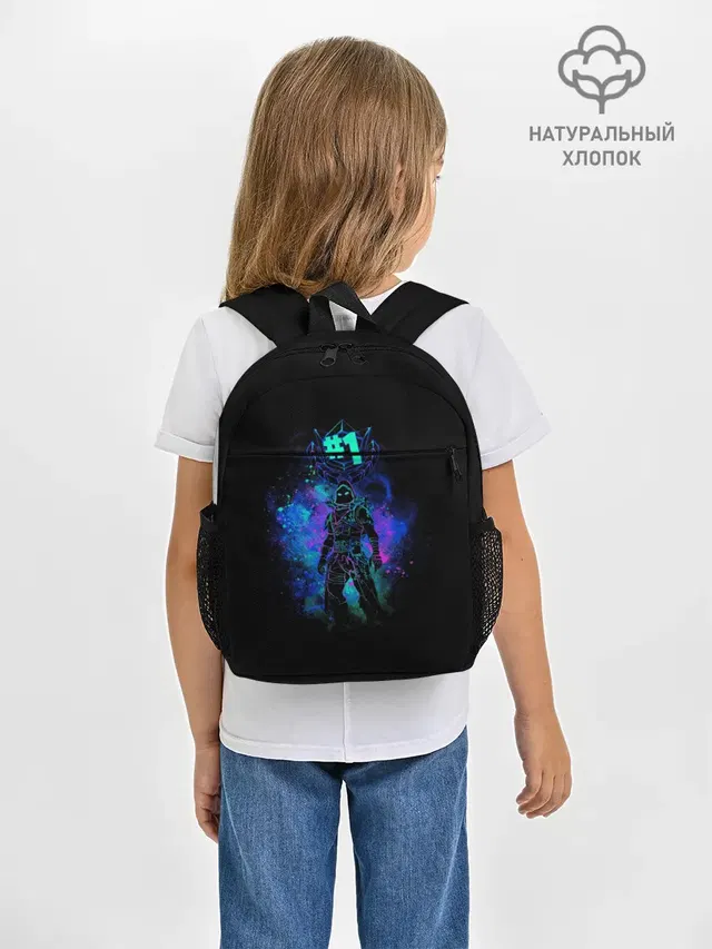 Рюкзак детский с принтом «Фортнайт — Fortnite. Neon Raven»
