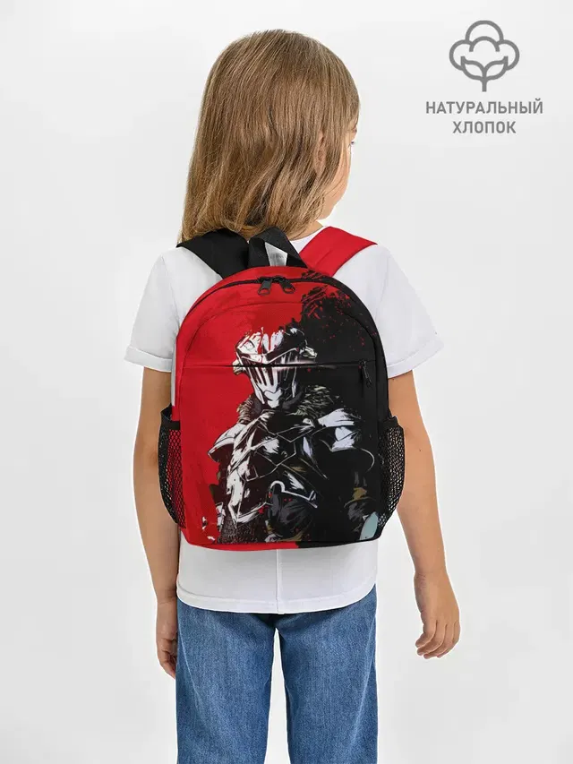 Рюкзак детский с принтом «Goblin Slayer red and — Goblin Slayer red and black»
