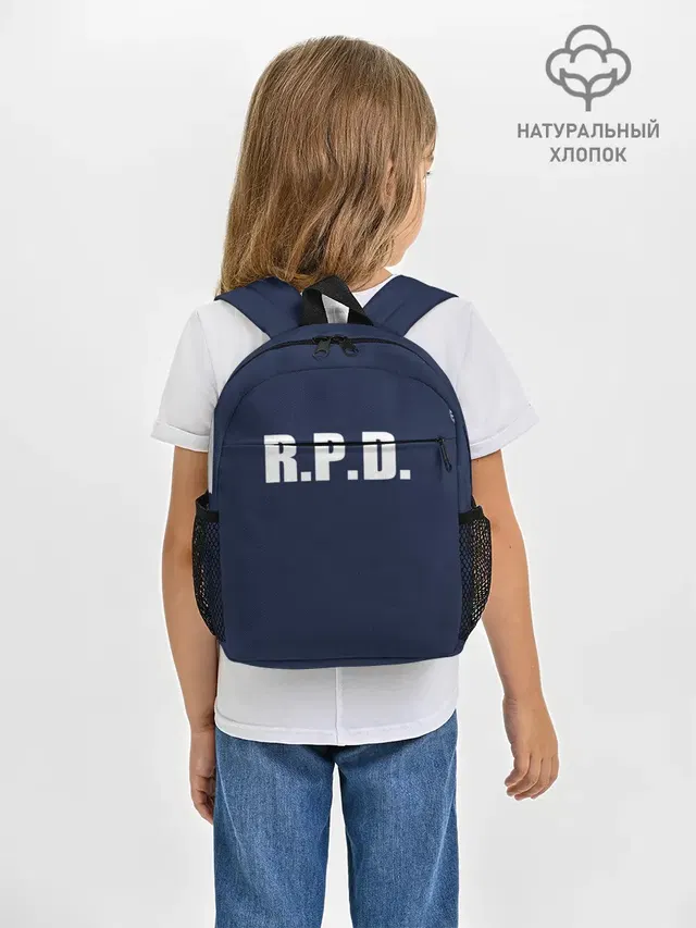 Рюкзак детский с принтом «Raccoon Police Department — R.P.D. LEON S.KENNEDY»