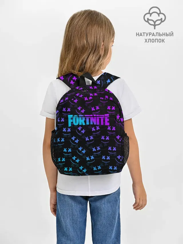 Рюкзак детский с принтом «Фортнайт — FORTNITE MARSHMELLO NEON»