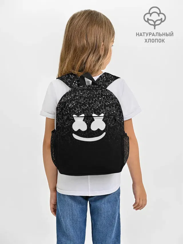 Рюкзак детский с принтом «Marshmello — MARSHMELLO BLACK»