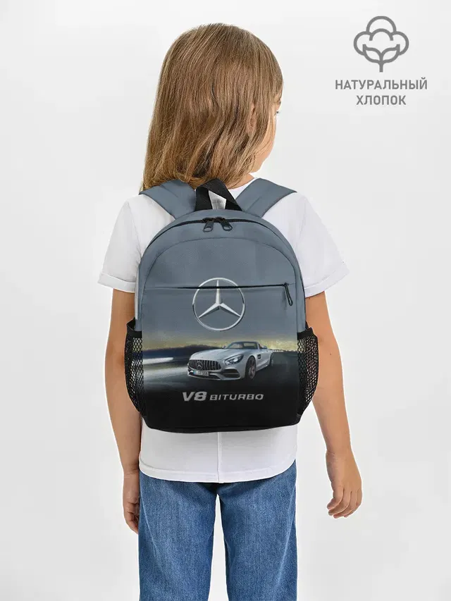 Рюкзак детский с принтом «V8 Biturbo»
