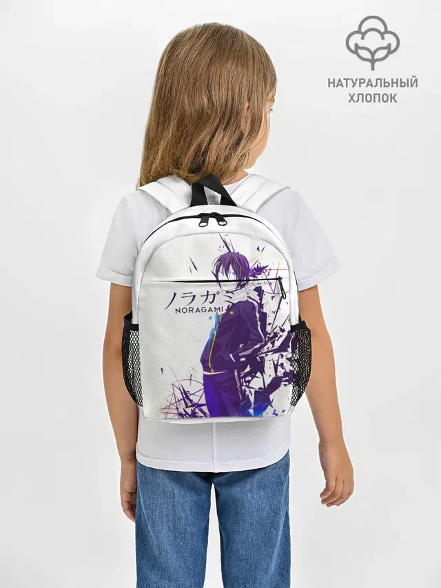 Рюкзак детский с принтом «Бездомный Бог — NORAGAMI Yato blue»