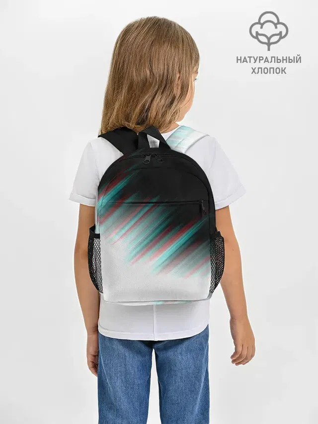 Рюкзак детский с принтом «Glitch Stripes»