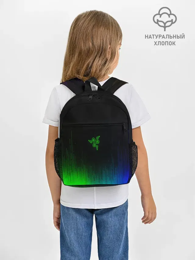 Рюкзак детский с принтом «Игры — RAZER NEON»