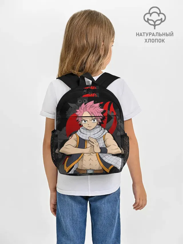 Рюкзак детский с принтом «Хвост Феи — Fairy Tail, Нацу»