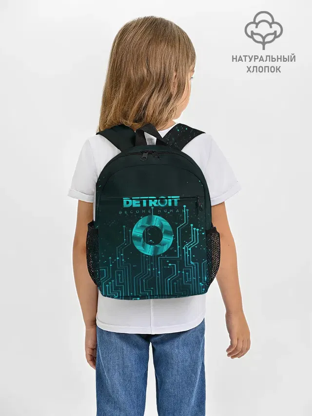 Рюкзак детский с принтом «Circuitry — Detroit: Вecome Human»