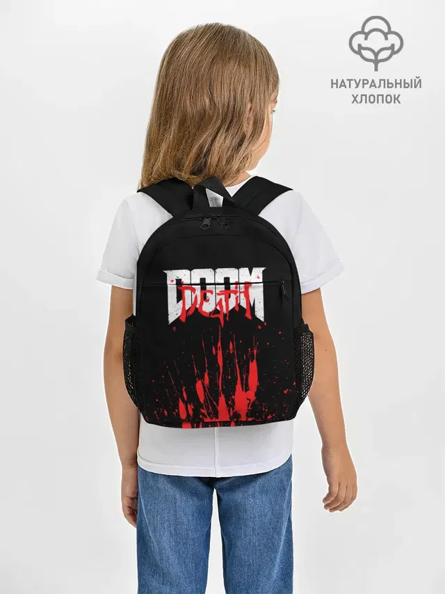 Рюкзак детский с принтом «Дум — DOOM Bloody»