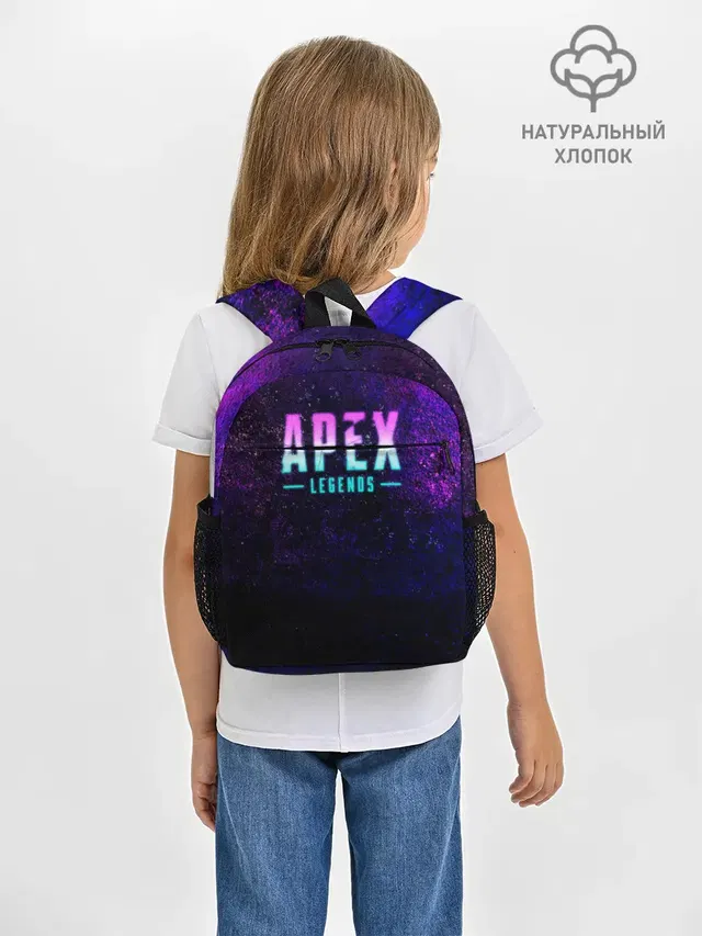 Рюкзак детский с принтом «Apex Legends. Neon logo»