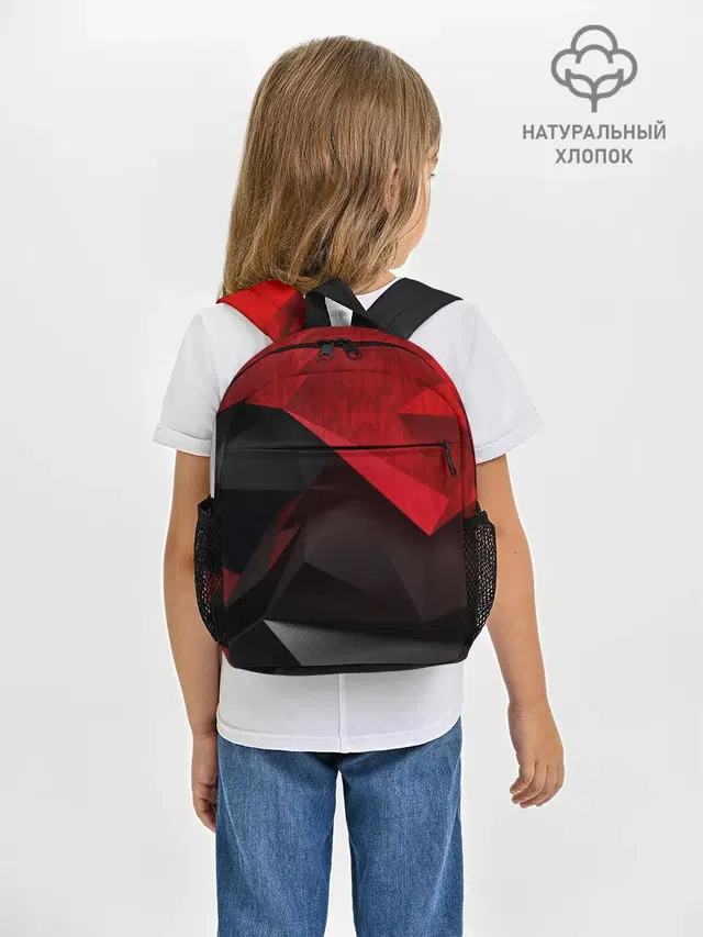 Рюкзак детский с принтом «Red & — Red & Black»