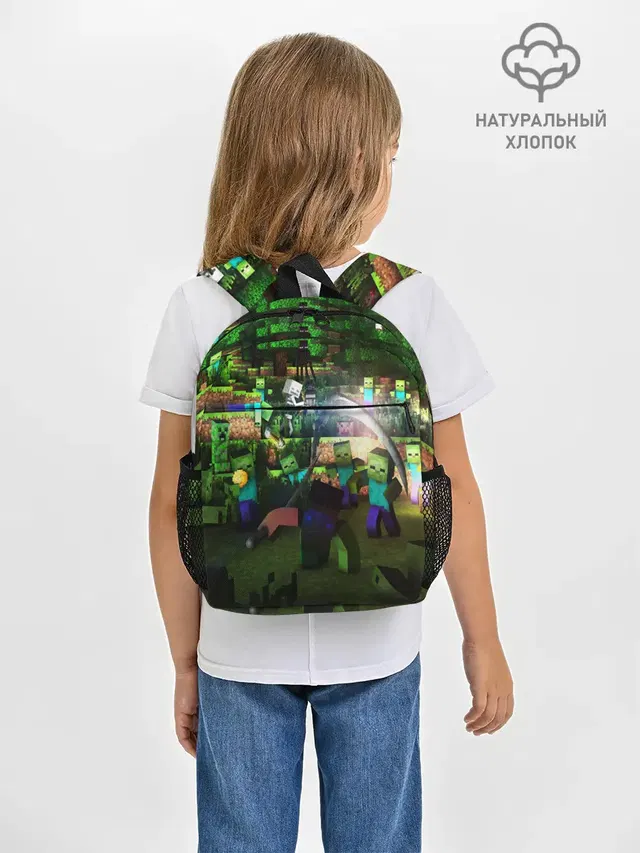 Рюкзак детский с принтом «Майнкрафт — MINECRAFT Creeper»