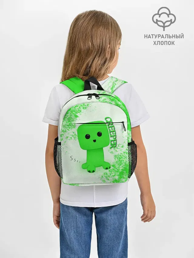 Рюкзак детский с принтом «Майнкрафт — MINECRAFT CREEPER»