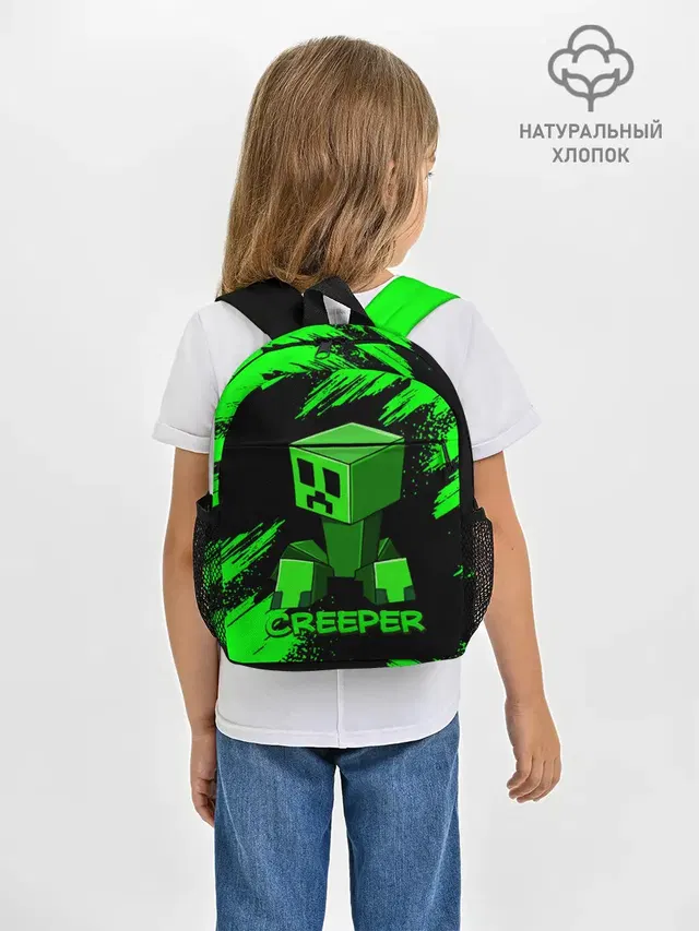 Рюкзак детский с принтом «Майнкрафт — MINECRAFT CREEPER»