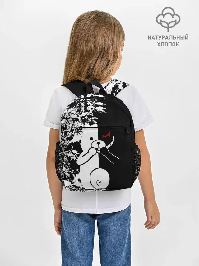 Рюкзак детский с принтом «MONOKUMA держит руки»