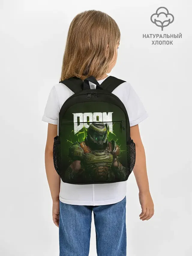 Рюкзак детский с принтом «Дум — Doom Eternal»