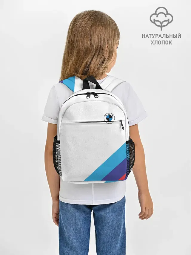 Рюкзак детский с принтом «BMW — BMW NEW LOGO»