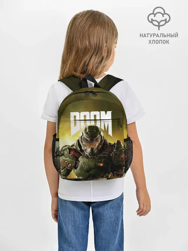 Рюкзак детский с принтом «Дум»