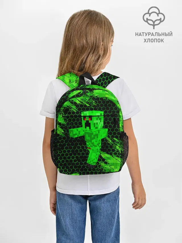 Рюкзак детский с принтом «Майнкрафт — MINECRAFT CREEPER»
