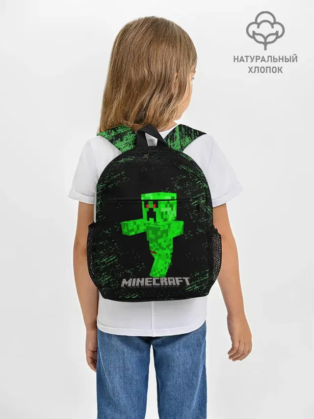 Рюкзак детский с принтом «Майнкрафт — MINECRAFT CREEPER»